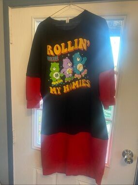 Rollin' With My Homies Graphic Tee - Black with Multi-Color Bears